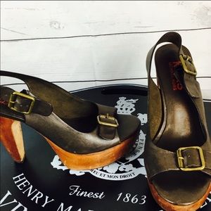 Rare Michael Kors Leather Boho Heels